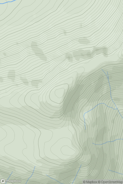 Thumbnail image for Meall a' Chuilinn [Sunart and Ardgour] showing contour plot for surrounding peak